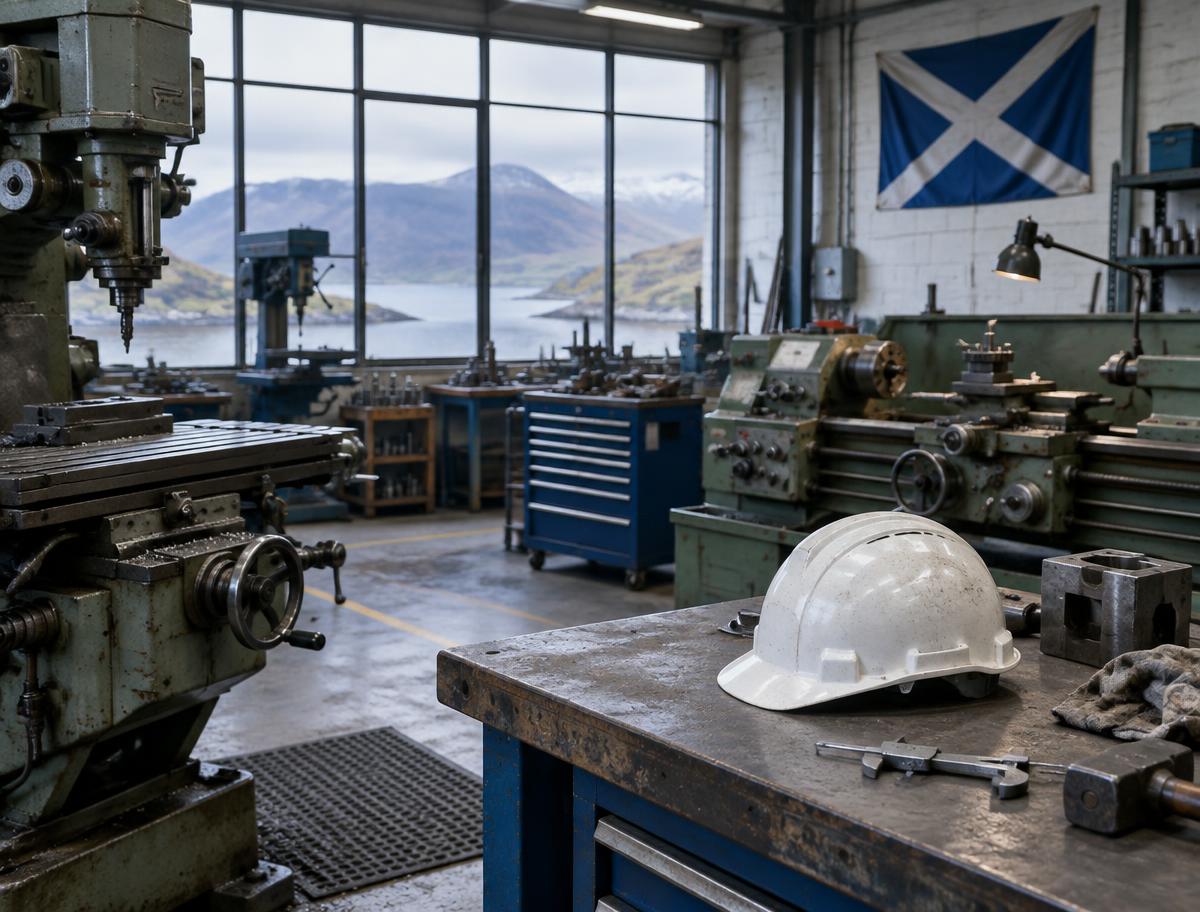 Illustrative image of an engineering workshop in Scotland; not a surveyed business